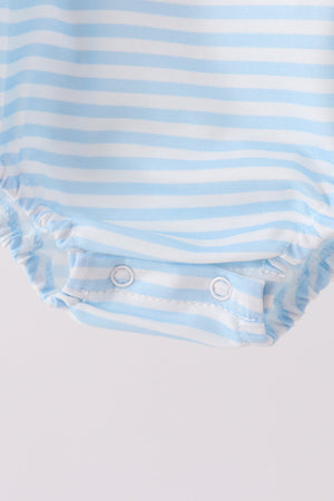 Blue Football Applique Bubble
