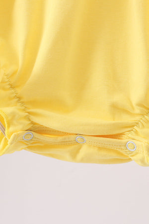 Royal blue&mustard character ruffle bubble