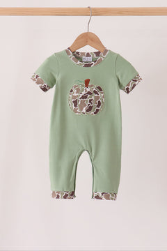 Camo Pumpkin Applique Romper