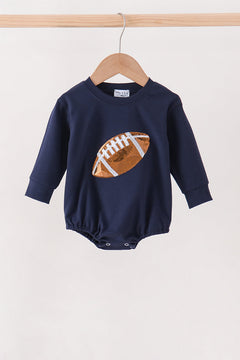 Navy football sequin bubble