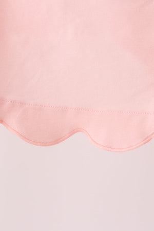 Pink pumpkin bow applique bloomer set