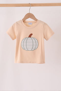 Khaki pumpkin applique top