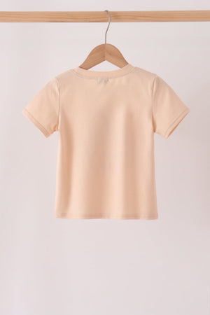 Khaki pumpkin applique top