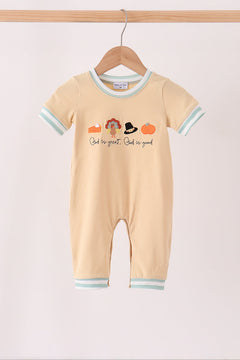 God is great god is good embroidery romper