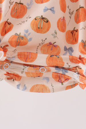 Pumpkin Bow Ruffle Bubble