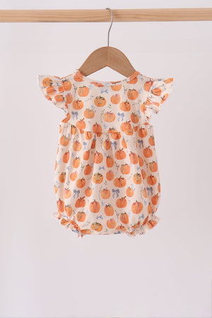 Pumpkin Bow Ruffle Bubble