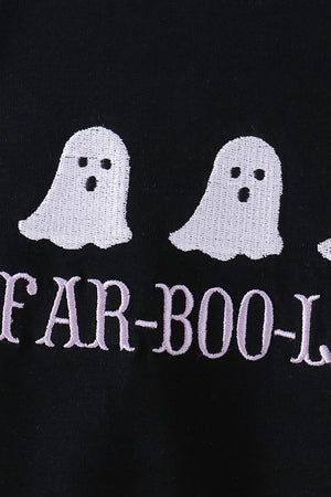 Black Ghost Embroidery Romper