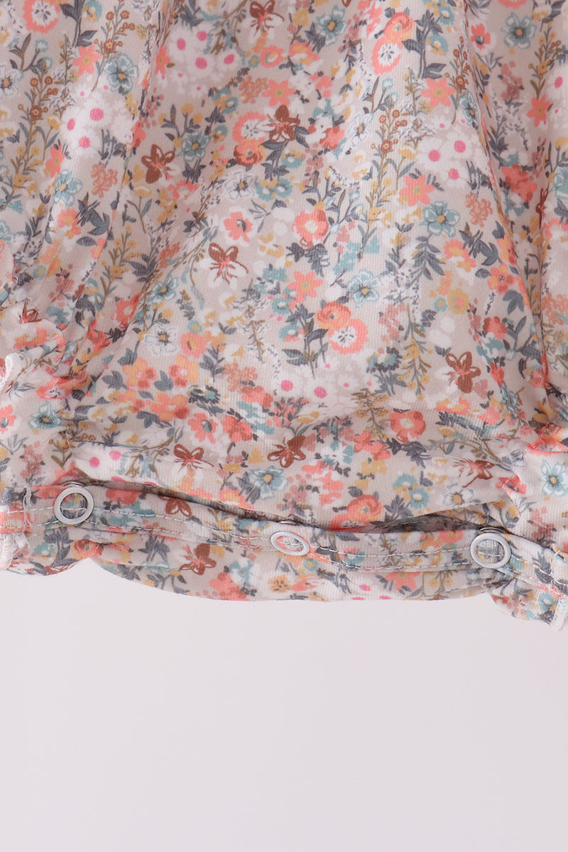Floral smocked lace bubble