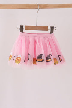 Pink candy sequin tutu skirts