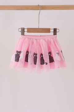 Pink ghost sequin tutu skirts