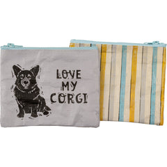 Primitives By Kathy Zipper Wallet - Corgi
