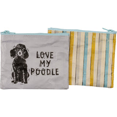 Primitives By Kathy Zipper Wallet - Poodle