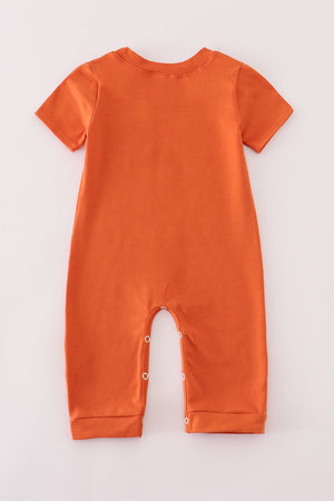 Rust Texas embroidery romper