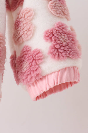 Floral print fleece jacket
