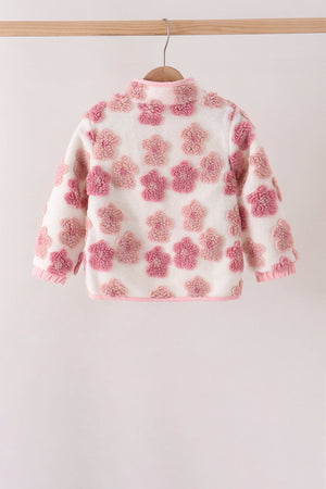 Floral print fleece jacket