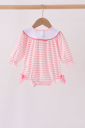 Pink Stripe Princess Embroidery Bubble
