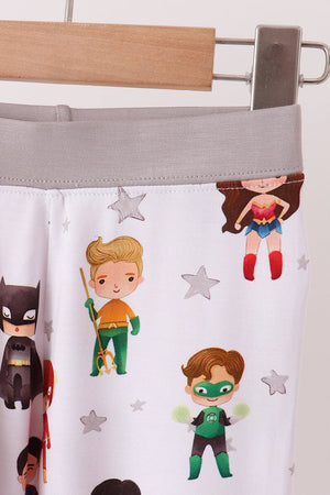 Grey character bamboo pajama set
