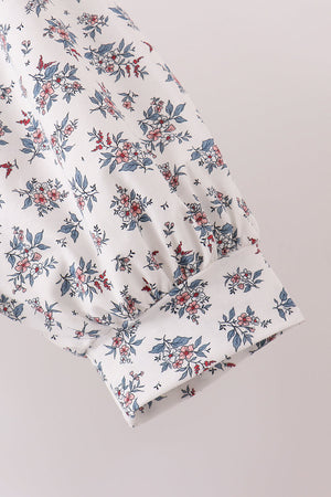 Teal floral mom dress