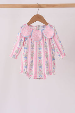 Pink Pearl Bow Floral Bubble