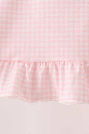 Pink cats Jack-O-Lantern applique ruffle pants set