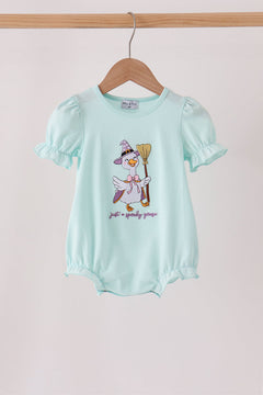 Blue goose embroidery bubble