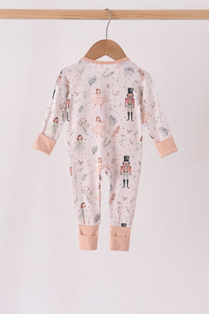 Nutcracker Zip Ruffle Bamboo Romper