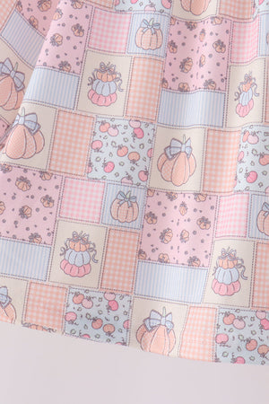 Pink pumpkin ruffle bloomer set