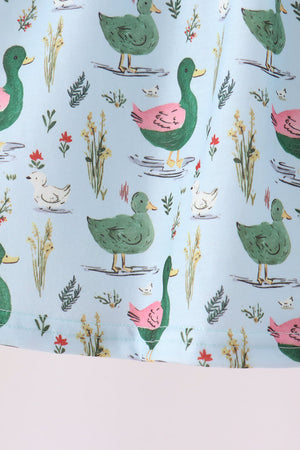 Green mallard ruffle  pants set