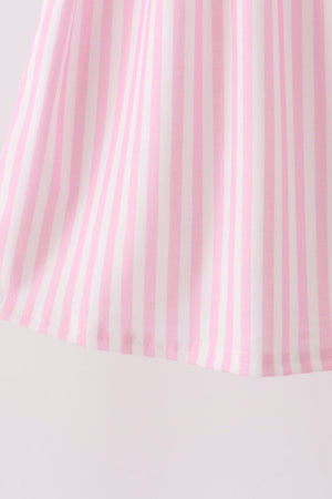 Pink Christmas Tree Embroidery Dress