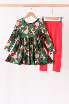 Red character bamboo pants set