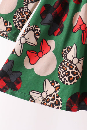 Red character bamboo pants set