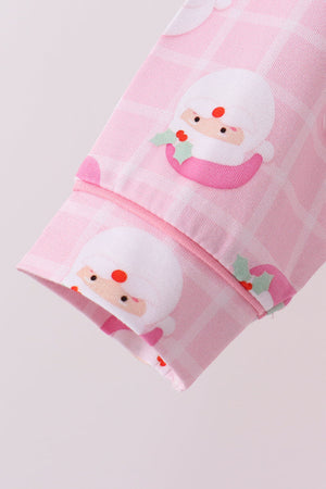 Pink Santa Bamboo Pajama Set