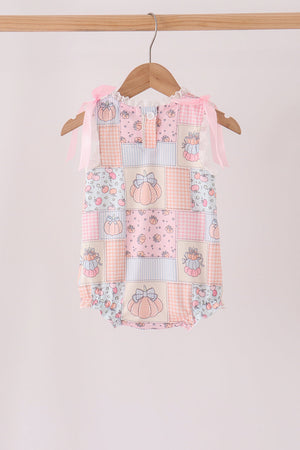Pink pumpkin ruffle bubble