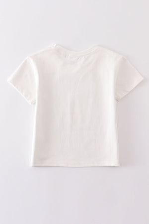 Cream blank basic t-shirt Adult Kids and baby bubble