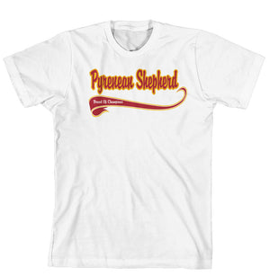 Purple Turtle Gifts - Breed of Champion Tee Shirt - Pyrenean Shepherd