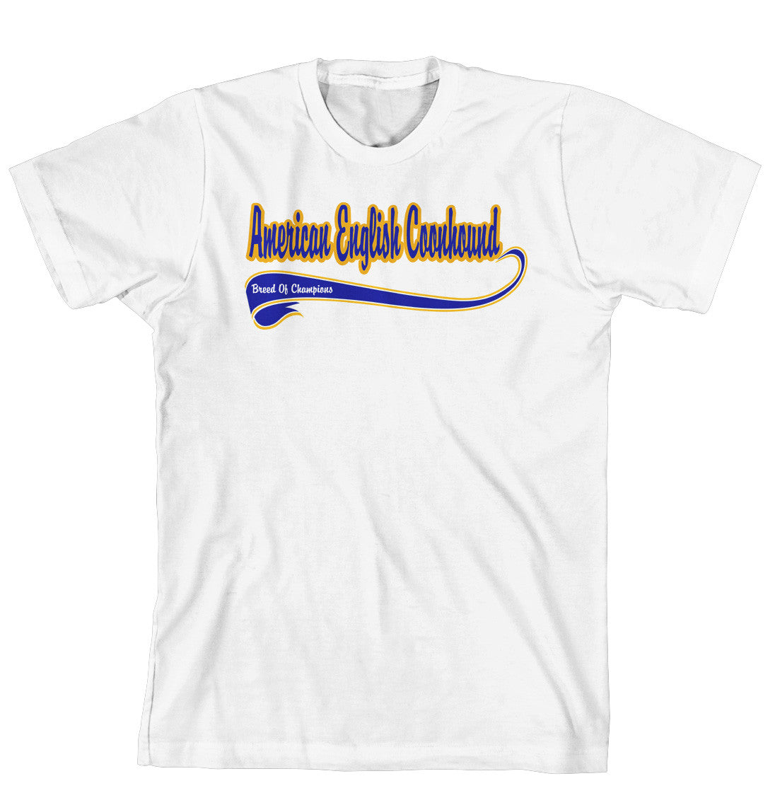 Purple Turtle Gifts - Breed of Champion (Blue) Tee Shirt - American English Coonhound