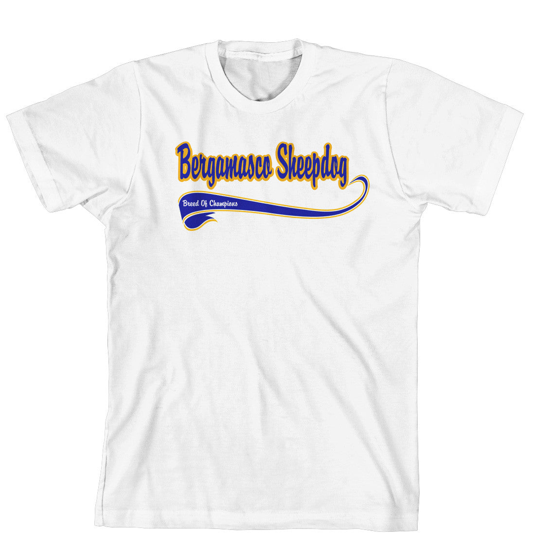 Purple Turtle Gifts - Breed of Champion (Blue) Tee Shirt - Bergamasco Sheepdog