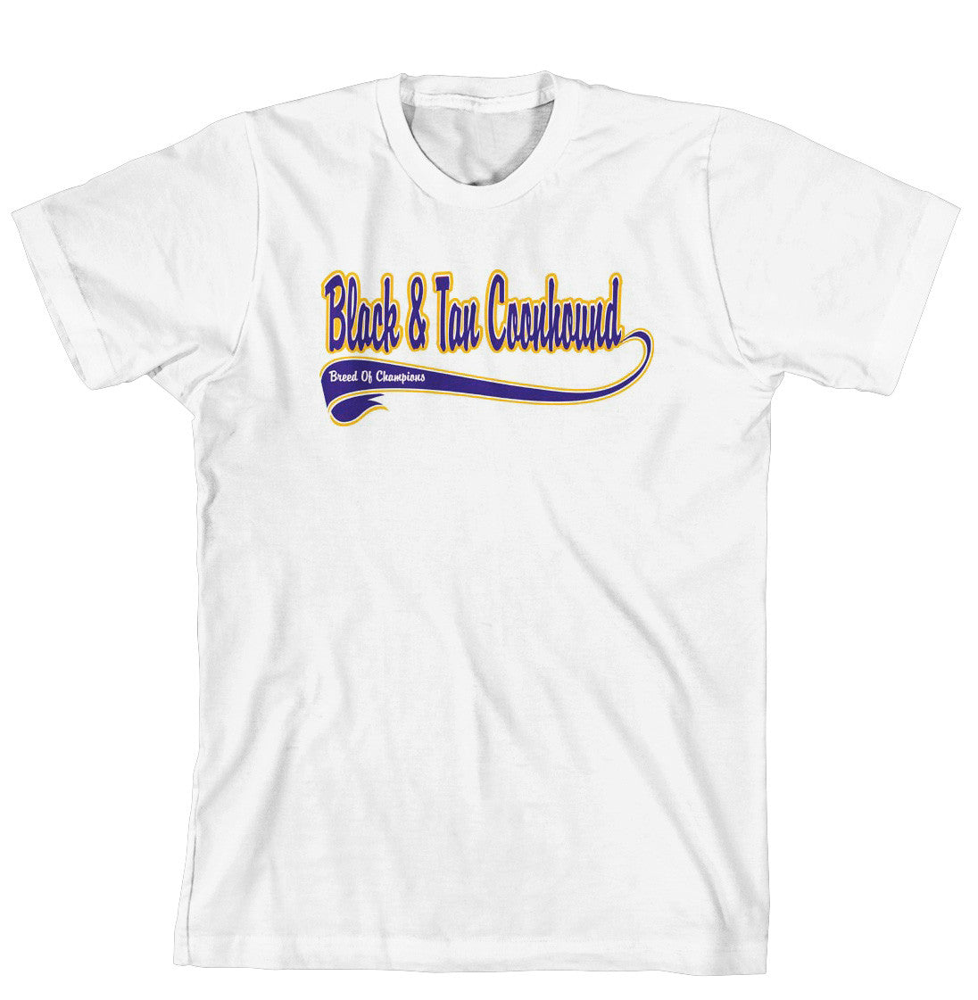 Breed of Champion Tee Blue Shirt - Black & Tan Coonhound