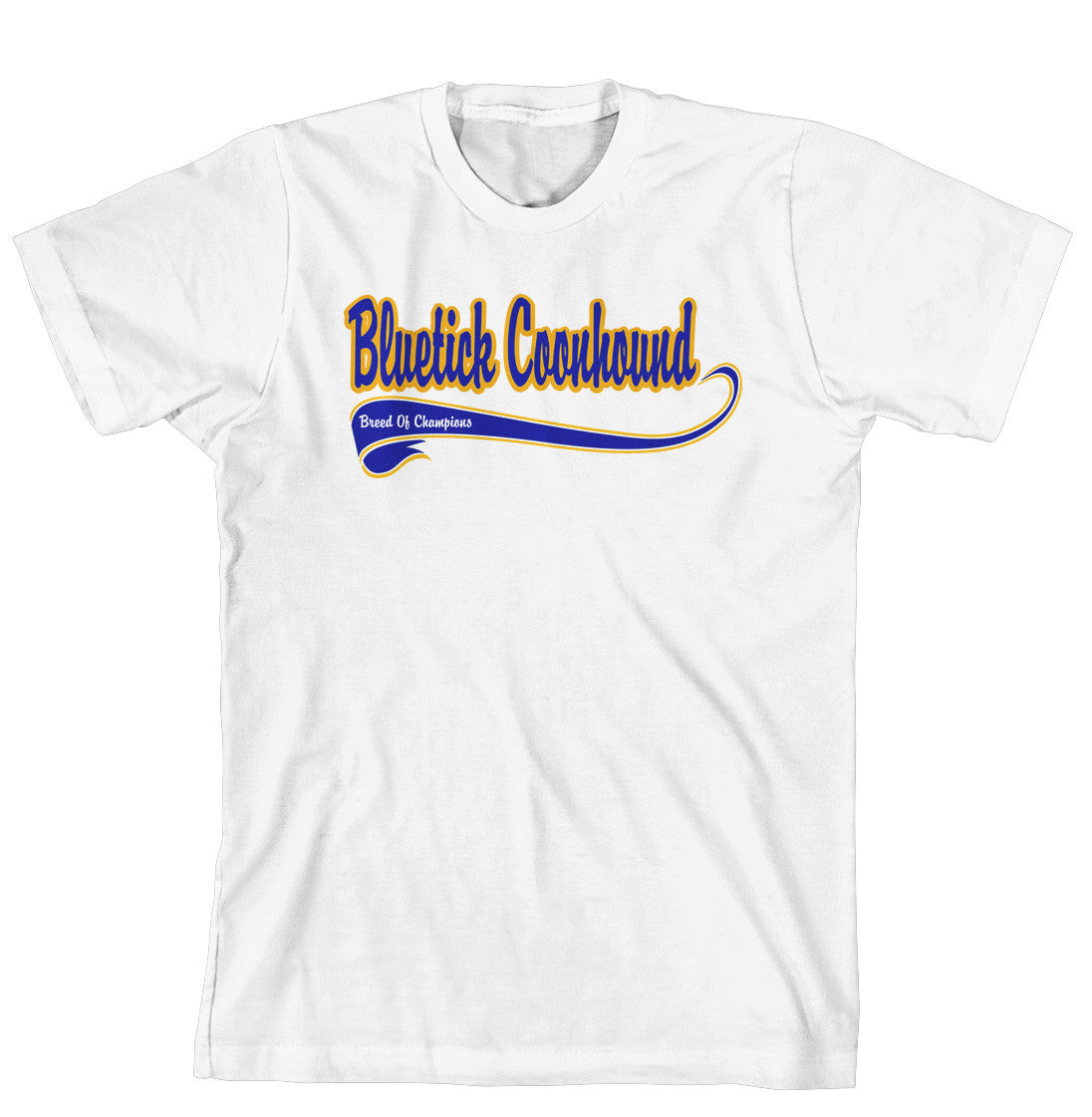 Purple Turtle Gifts - Breed of Champion (Blue) Tee Shirt - Bluetick Coonhound