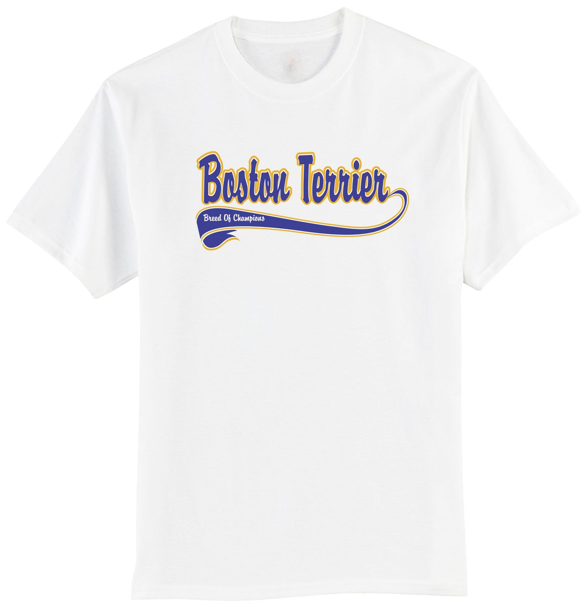 Breed of Champion Tee Blue Shirt - Boston Terrier