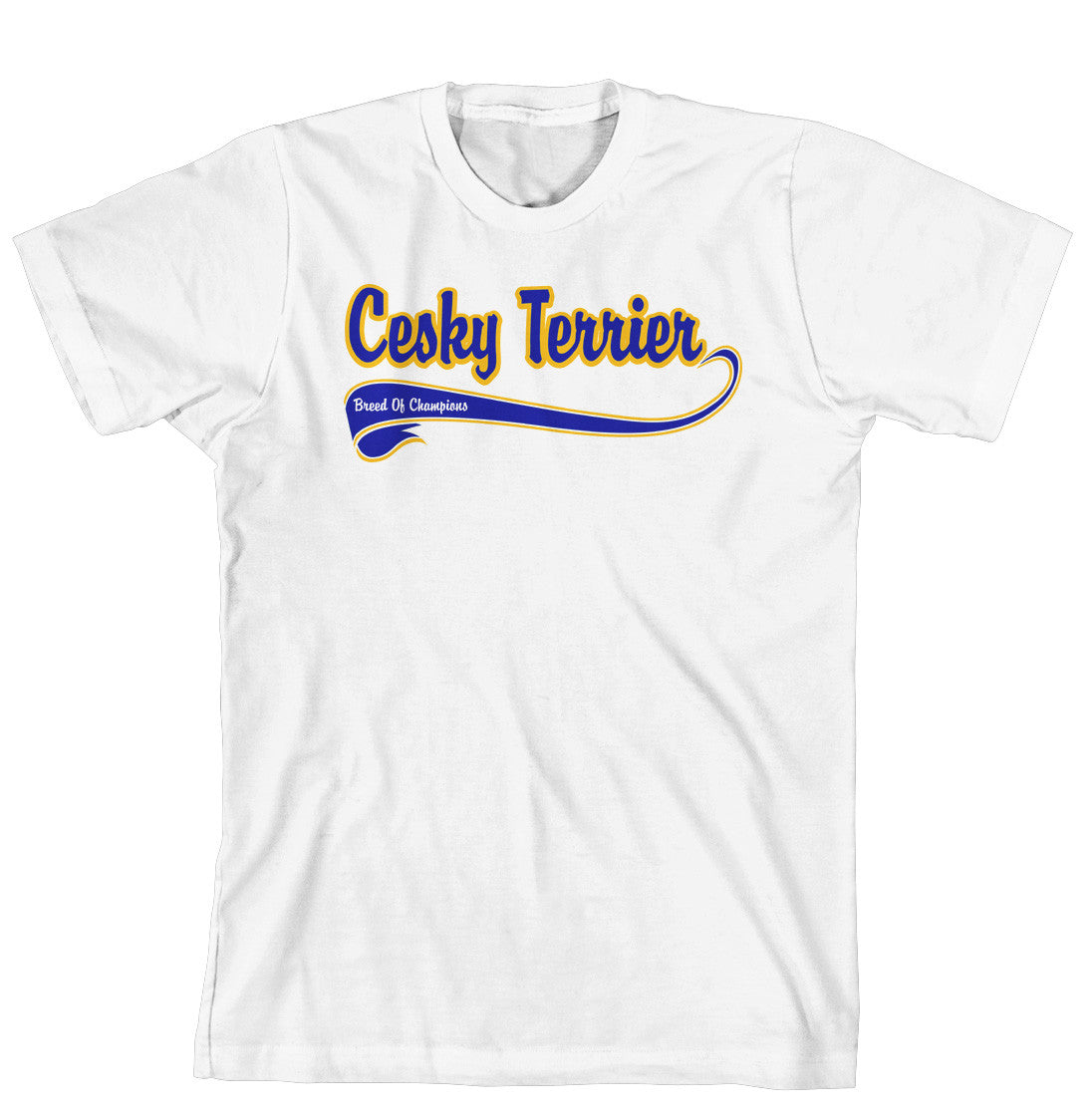 Purple Turtle Gifts - Breed of Champion (Blue) Tee Shirt - Cesky Terrier