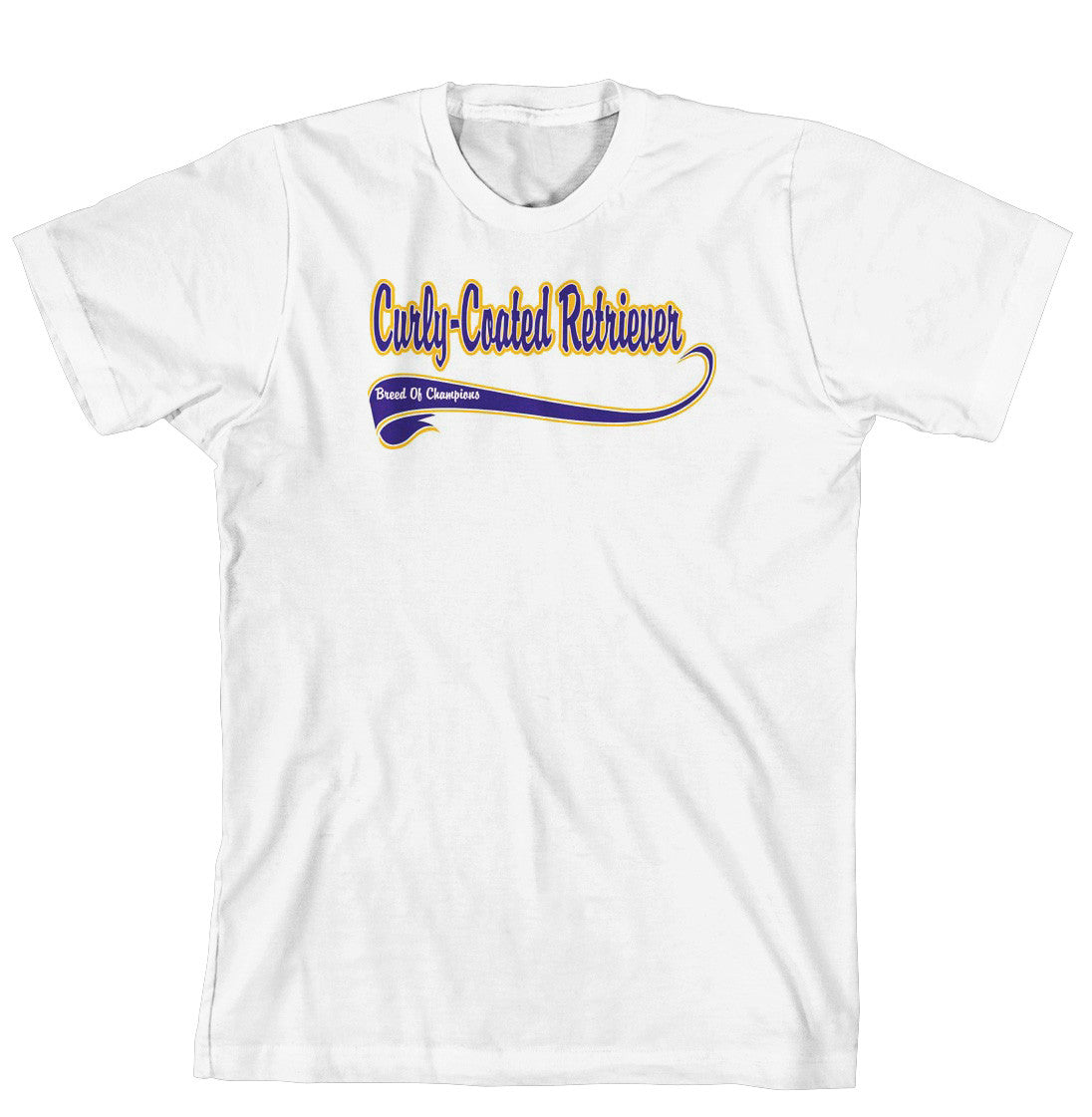 Breed of Champion Tee Blue Shirt - Curly-Coated Retriever