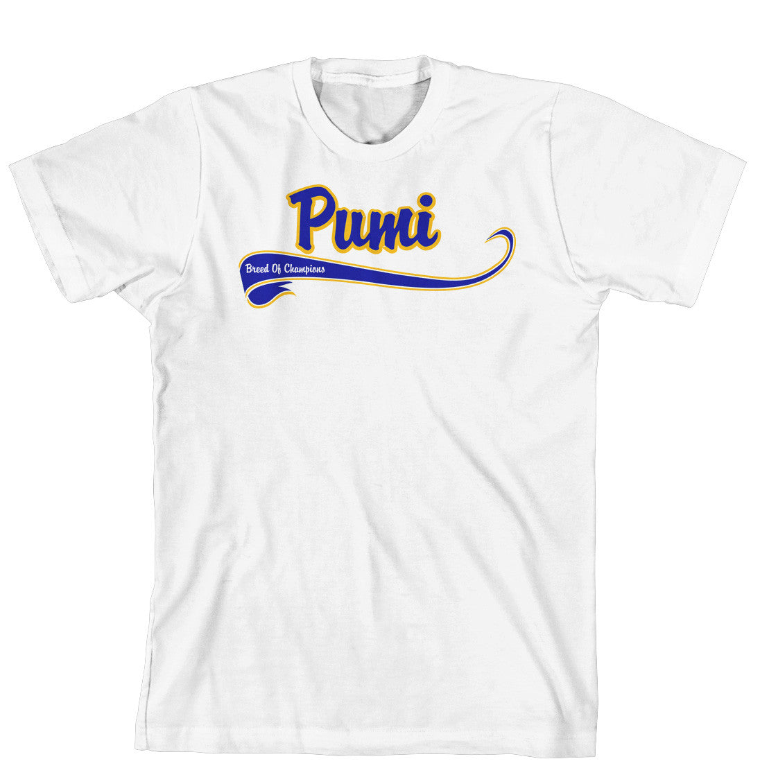 Purple Turtle Gifts - Breed of Champion (Blue) Tee Shirt - Pumi