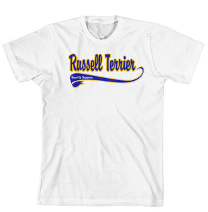 Purple Turtle Gifts - Breed of Champion (Blue) Tee Shirt - Russell Terrier