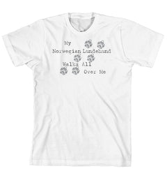 Purple Turtle Gifts - My Norwegian Lundehund Walks All Over Me T-Shirt