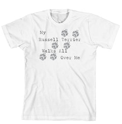 Purple Turtle Gifts - My Russell Terrier Walks All Over Me T-Shirt