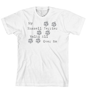 Purple Turtle Gifts - My Russell Terrier Walks All Over Me T-Shirt