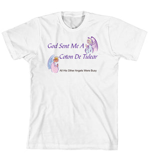 Purple Turtle Gifts - God Sent Me a Coton De Tulear T-shirt