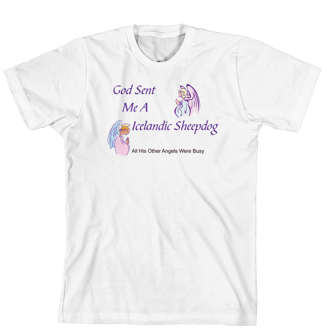Purple Turtle Gifts - God Sent Me a Icelandic Sheepdog T-shirt