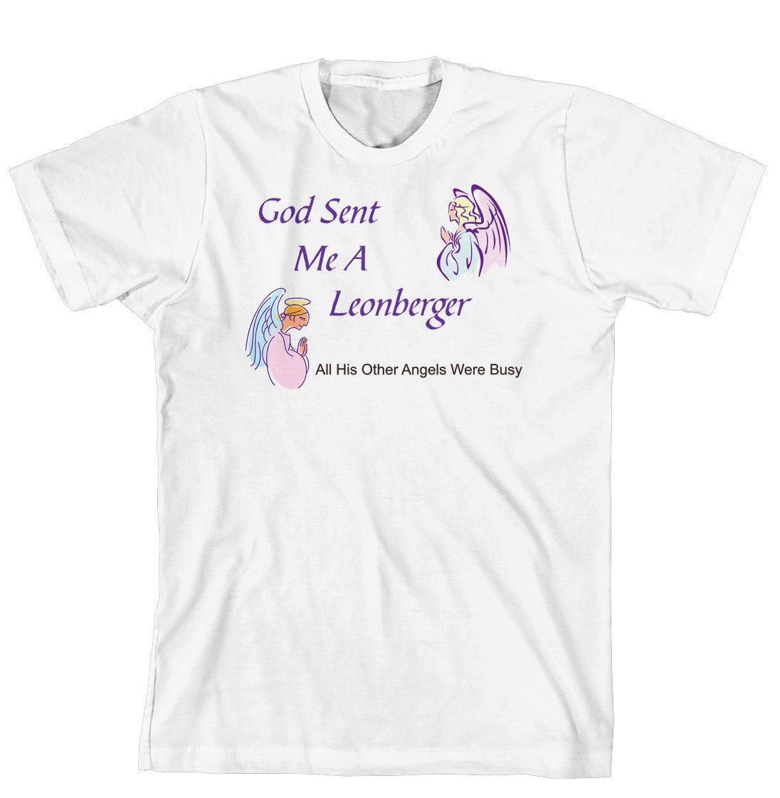 Purple Turtle Gifts - God Sent Me a Leonberger T-shirt
